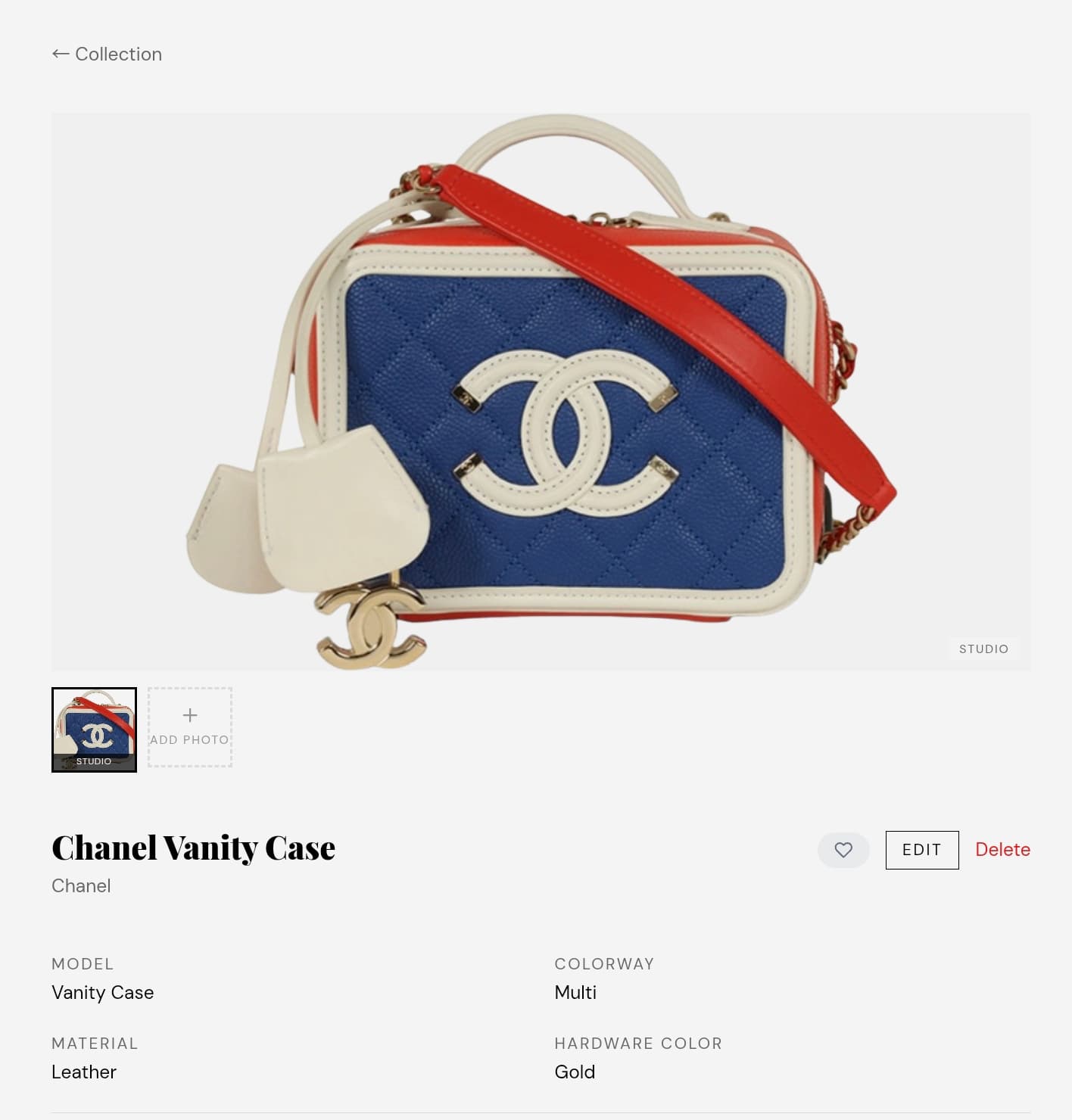Item detail page